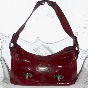 Marella Burani Vintage Burgundy Patent Shoulder Bag